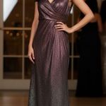 R & M Richards NWT  9116 Ombre Long Formal Dress IN BRONZE Photo 0