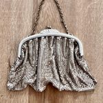 Whiting & Davis Vintage  Silver Mesh Bag Purse Clutch Made in USA 2973 Photo 0