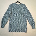 Isabel Maternity by Ingrid & Isabel Blue Space Dye Texture Knit Sweater Medium Photo 3