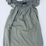 ZARA Smocked Off Shoulder Mini Dress - Army Green - S Photo 10