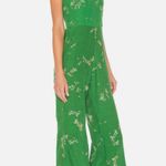 Faithfull the Brand Elsa Shoulder Tie Jumpsuit in Myrtille Green Floral Medium 6 Photo 4