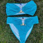 Pretty Little Thing Blue Hammered Trim Bikini Set (Top & Bottom) Size 12 Photo 7