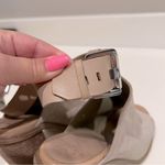 Marc Fisher Milvashi slingback suede sandals, 4.5” chunky heel, beige,sz 8.5 Photo 10