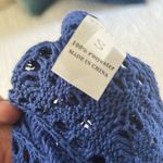 Blue Crochet Knit Beach Cover Up Photo 5