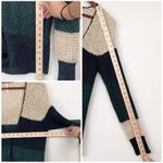 Free People Colorblock Chunky Knit Cardigan S Sweater Button Front Boho Photo 3