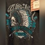 Affliction American Customs Vision Quest Top Women's Black Tee Size Medium Photo 5