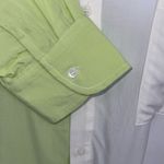 Lush Clothing Lush Womens Colorblock Long Sleeve Button Down Shirt Lime Green White Small NWT Photo 4