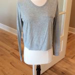 Esley Long Sleeve Crop Top Gray Womens M Photo 4
