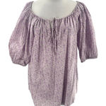 Ann Mashburn  Victoria peasant top Liberty floral purple sz S Photo 0