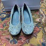 Hispanitas Embellished Women's Ballet Block Heels in Green Size 6 Photo 2