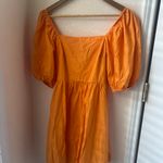 Target Orange Puff Sleeve Dress Photo 2
