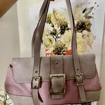 MAXX NEW YORK Leather Purse Shoulder Bag Women's 2 Tone Purple/Gray Purple Photo 0