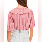 Ba&sh  Women's XS Twiggy Cotton Ruffle Top Vieurose Pink‎ Photo 2