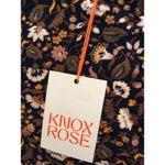 New NWT Boho Floral V Neck Tie Front Long Sleeve Top Large L Photo 2