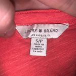 Lucky Brand  coral embroidered boho S peasant blouse Photo 2