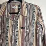 Wrangler Retro Western Shirt Multicolor Striped Aztec L Long Sleeve Photo 1