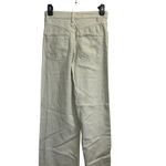 ZARA  Pants Size 2 Long Frayed Bottom Buttery Cream Photo 3