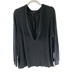 Treasure & Bond  Womens Sweater Pullover Hoodie Drawstring Basic Black Size S Photo 1
