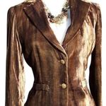Cache Expresso Velvet Dip-Dye Jacket Coat Top New Lined Brown Black $178 NWT Photo 0