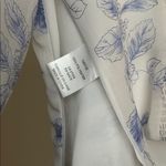 House Of Harlow 1960  White and Blue Floral Blouse, Small NWT Photo 4