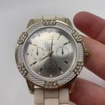 Working Women’s Vivani K9003WH Rubber Quartz Analog Wrist Watch Rhinestone Photo 4