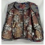 Alfani  Houndstooth Floral‎ Blazer Bubble Balloon Sleeve Metallic Accent Jacket L Photo 6