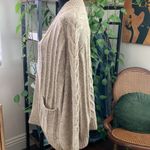 Madewell Oatmeal Confetti Fisherman Cable Knit Open Front Cardigan Sweater Photo 1