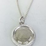 Sterling 925 Sand dollar Charm Necklace 18" New Silver Photo 2