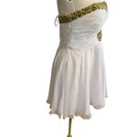 Sherri Hill White mini strapless prom, homecoming or evening dress. Siz… Photo 2