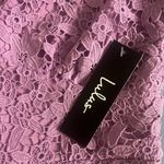 Lulus NWT Sweetie Lavender Purple Floral Lace Short Sleeve Mini Dress Photo 6