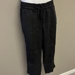Workshop Republic Clothing Workshop Black 100% Lyocell Pull-on Drawstring Capri Pants w/ Pockets- Medium Photo 3