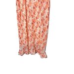 Vintage California Concepts Flower Print Midi Dress Size 12 Orange Photo 7