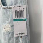 BLANKNYC Madison Crop High Rise Distressed Bandana Patch Jeans Size 25 Blue Photo 3