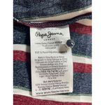 Pepe Jeans  Multicolor Striped Long Sleeve Keyhole Mock Tie A Line Midi Dress S Photo 4