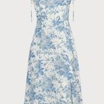 RIHOAS The Blue Sweetheart Neck Shirred Midi Dress M Size M Photo 4