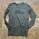 Feel the Piece  Los Angeles 72 Always Sunny Green Long Sleeve Tee Tie Front S Photo 0