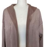B New York Faux Suede Oversized Hooded Coat in Dusty Blush Size Medium NWT Photo 4