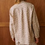 Sézane Max Long Sleeve Button Down Oversized Shirt | Sz 34 (US 2) | Pale Leopard Photo 6