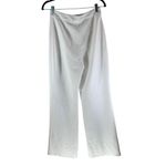 Boohoo  White Tall Crinkle Straight Leg Trousers High Rise Size US 4 Photo 1