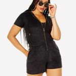 YITTY Fabletics Iconic Black Terrycloth Jumpsuit Size XL Photo 0