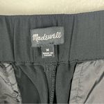 Madewell  Black High Rise Drawstring Waist Track Trousers Pants, Size Medium Photo 2