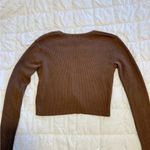 Brandy Melville  Brown Ribbed Cardigan Sweater Photo 1