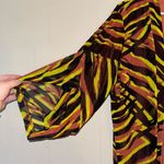 IMAN Women's XL Reversible Animal Print Kimono Jacket‎ NWT Multicolor Orange Photo 2