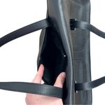 Longchamp Vintage Leather Shoulder Tote Bag Black Pockets Classic Heritage Photo 8