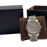 Michael Kors  Watch Women's Runway Chronograph SSWhite Crystal Silver Tone Dial Photo 0