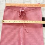 Lulus Snuggly Style Mauve Pink Ribbed Knit Wide-Leg Pants High Waist Sz M Photo 5