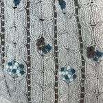 Woolrich  BIRCH Tan Zip Front Floral Pattern‎ Knit Sweater Vest Medium Photo 5