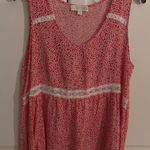 Weekend Suzanne Betro Red Floral Print Sleeveless Tank Top XL Photo 0