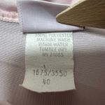 Vintage Brian Michele Ruffle Front Blouse 40 Lace Trim Pink Union Made High Neck Photo 2