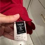 SheIn  Strapless Red Scalloped Dress Photo 2